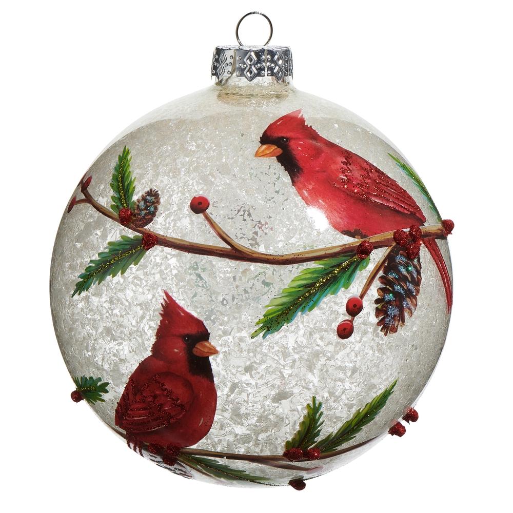 RAZ Imports 5" Cardinal Ball Ornament