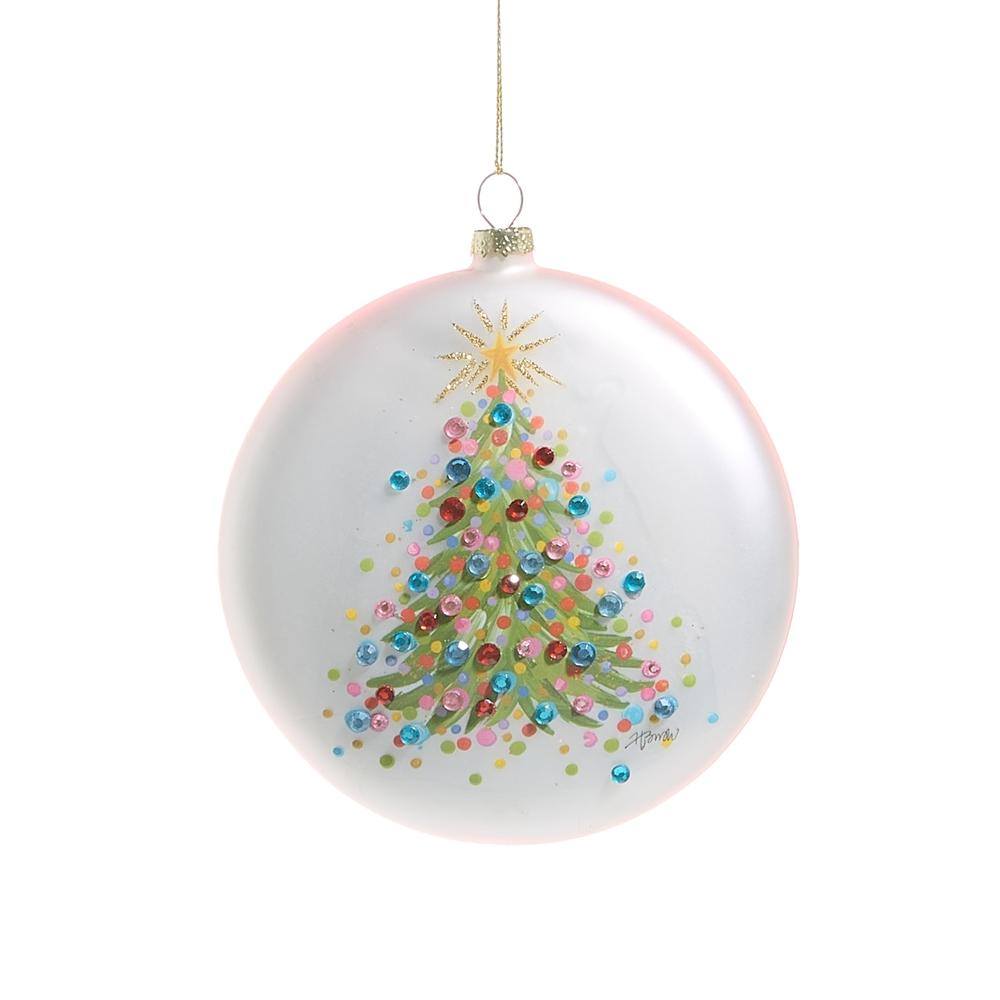 RAZ Imports 5" Confetti Tree Disc Ornament