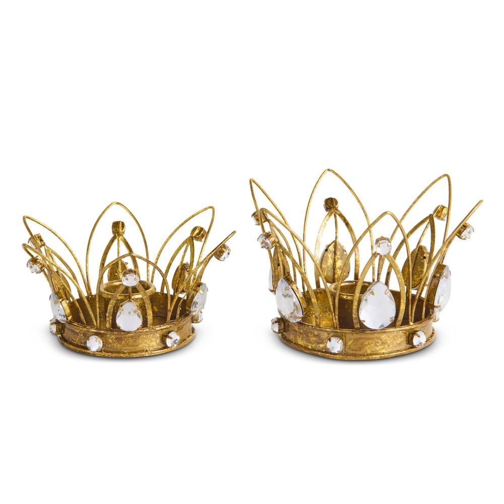 RAZ Imports 5" Crown Candle Holders