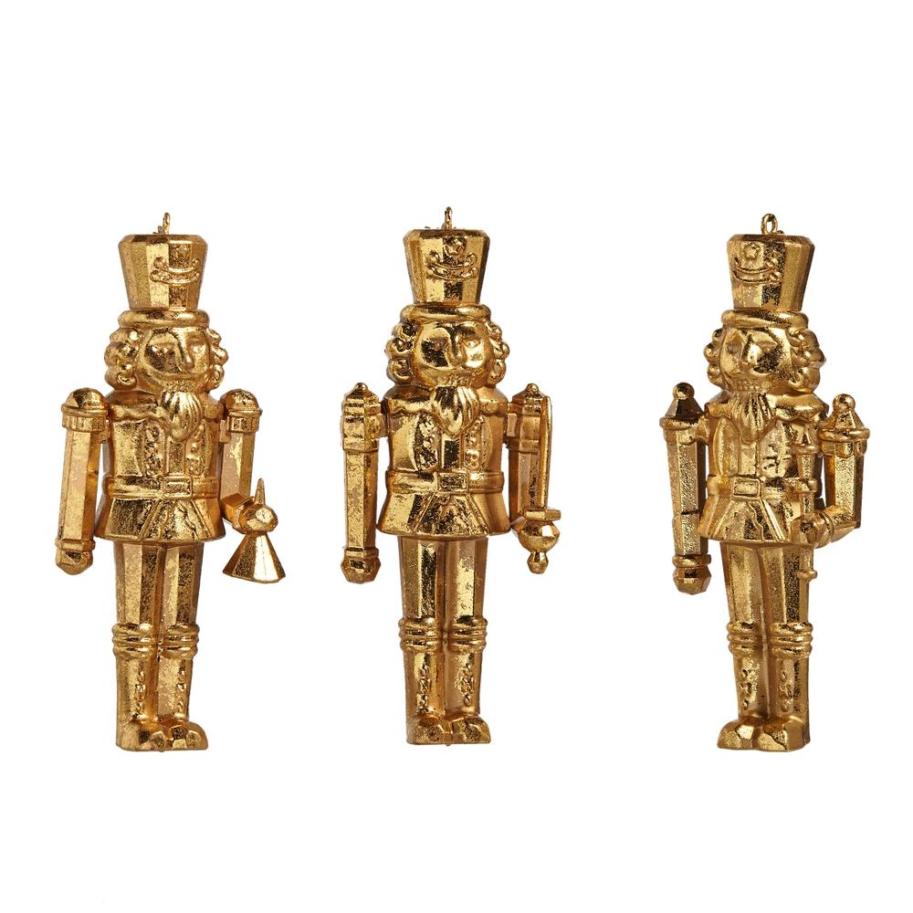 RAZ Imports 5" Gold Nutcracker Ornament