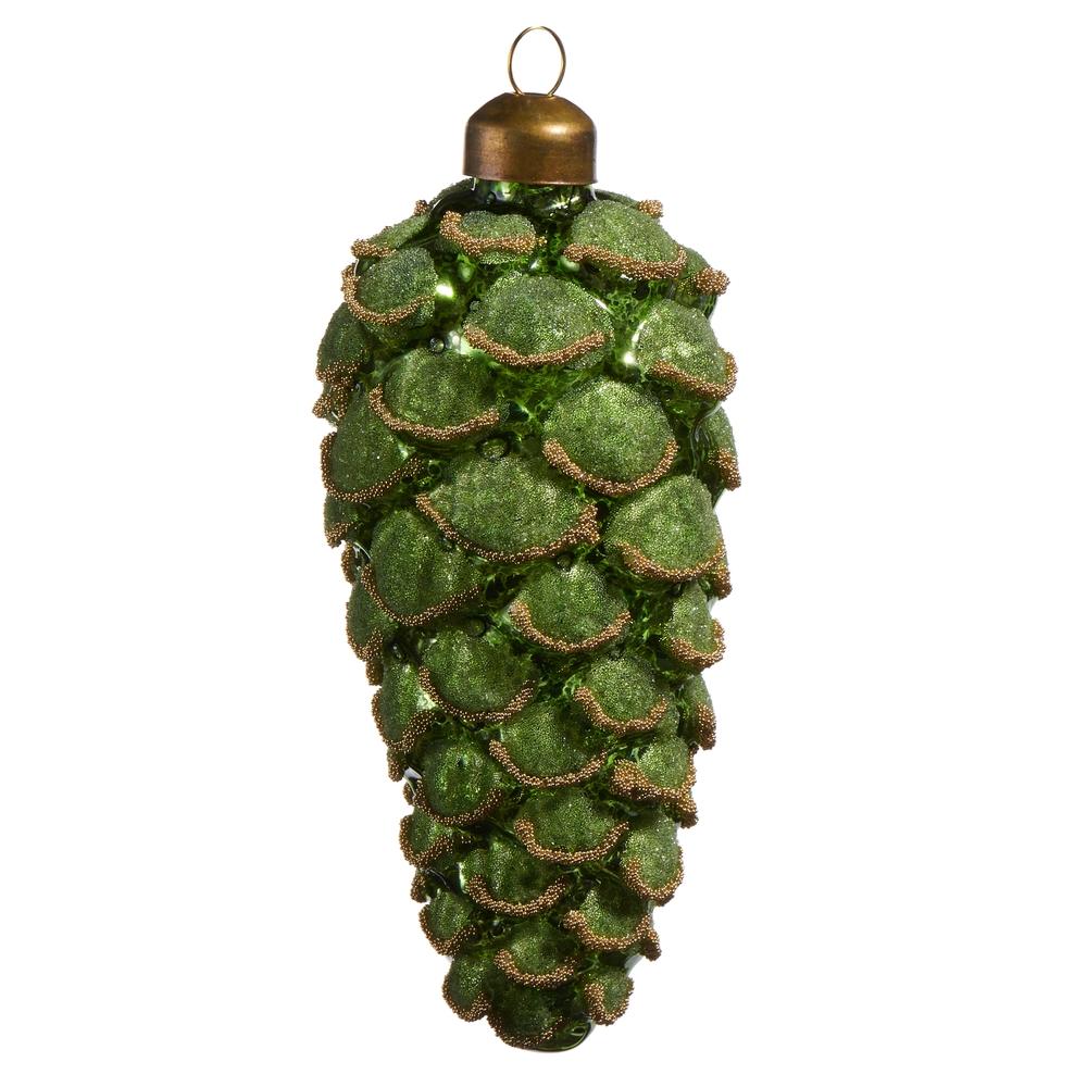 RAZ Imports 5" Green Pinecone Ornament