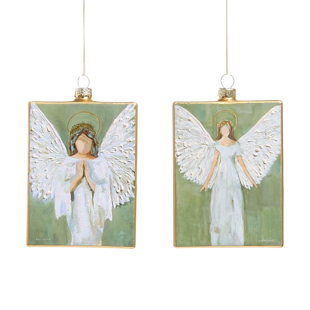 RAZ Imports 5" Guardian Angel Rectangle Ornament