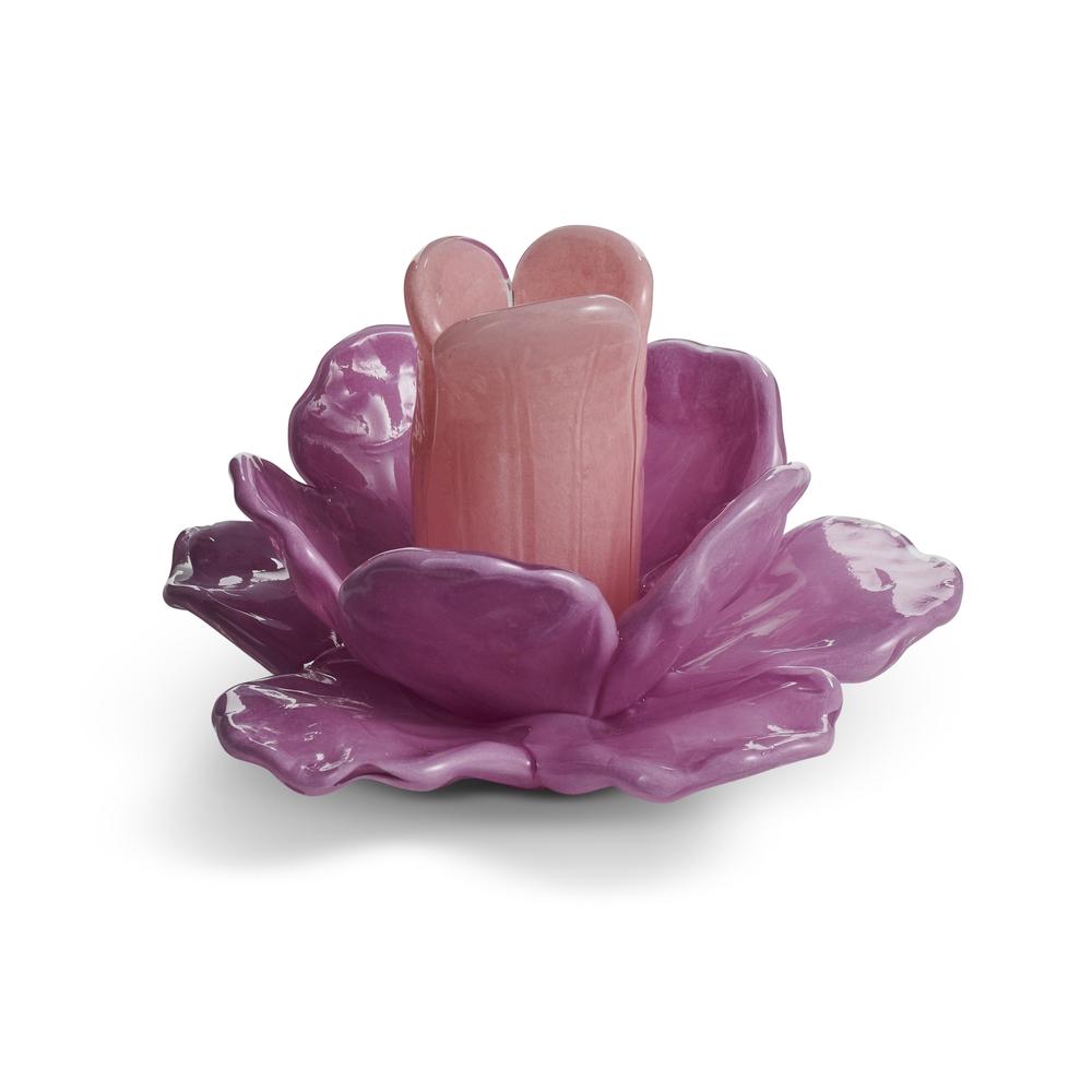 RAZ Imports 5" Lavender Petal Candle Holder