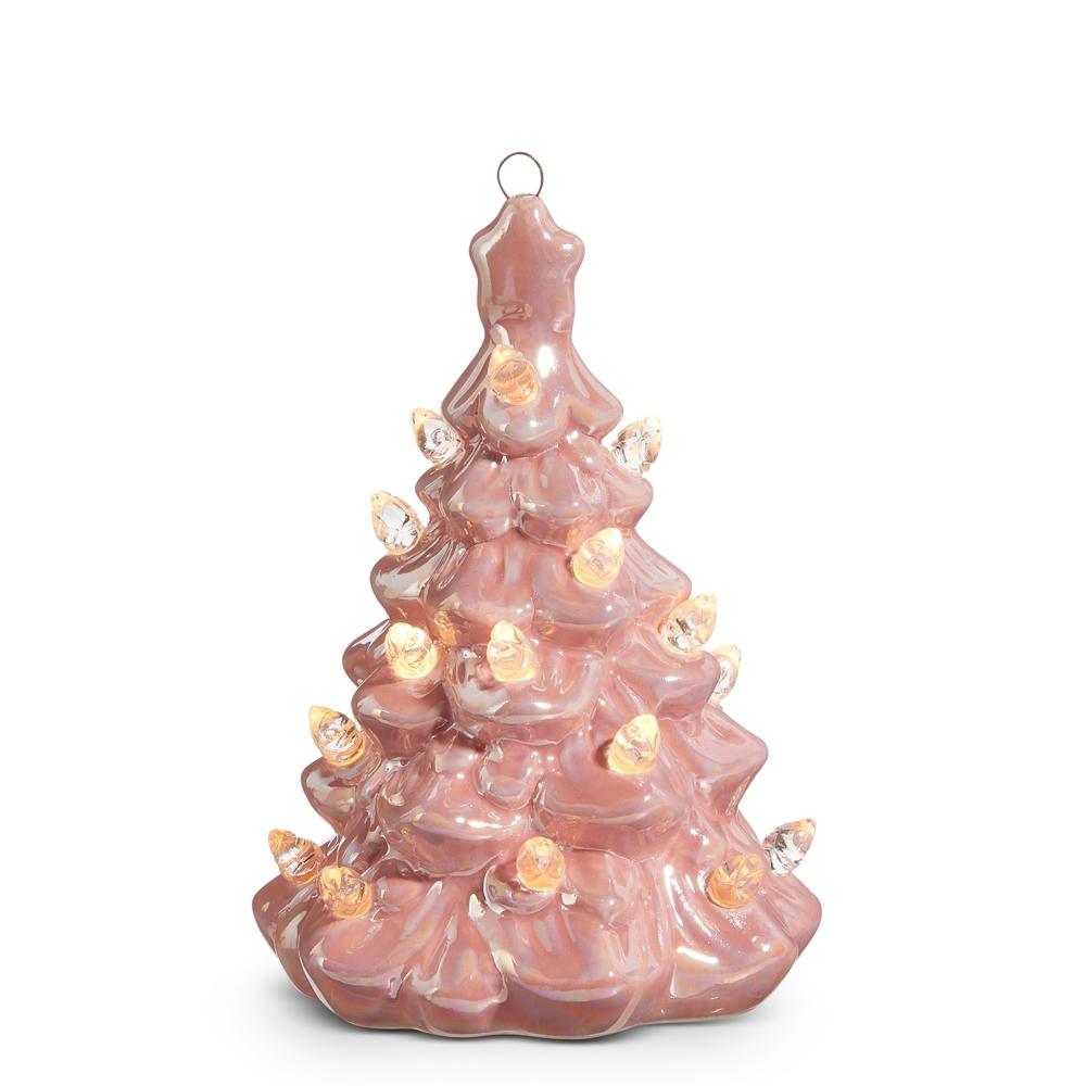 RAZ Imports 5" Lighted Pink Vintage Tree Ornament