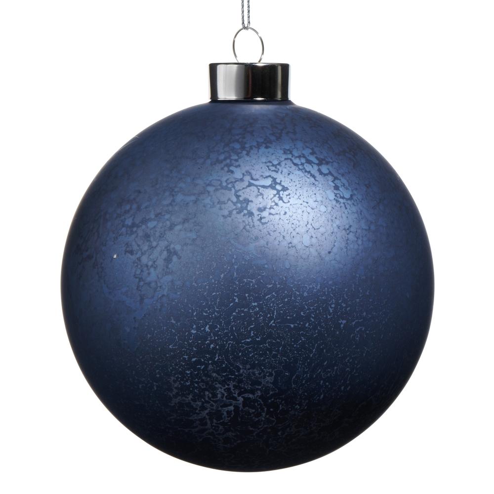 RAZ Imports 5" Mercury Blue Ball Ornament Ornament