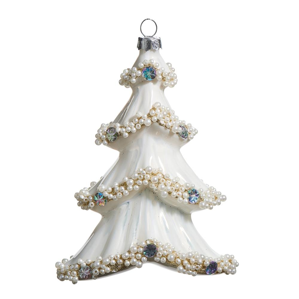 RAZ Imports 5" Pearl Trimmed Tree Ornament