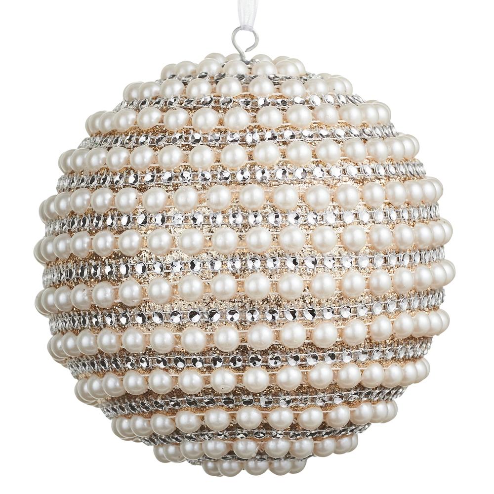 RAZ Imports 5" Pearled Ball Ornament