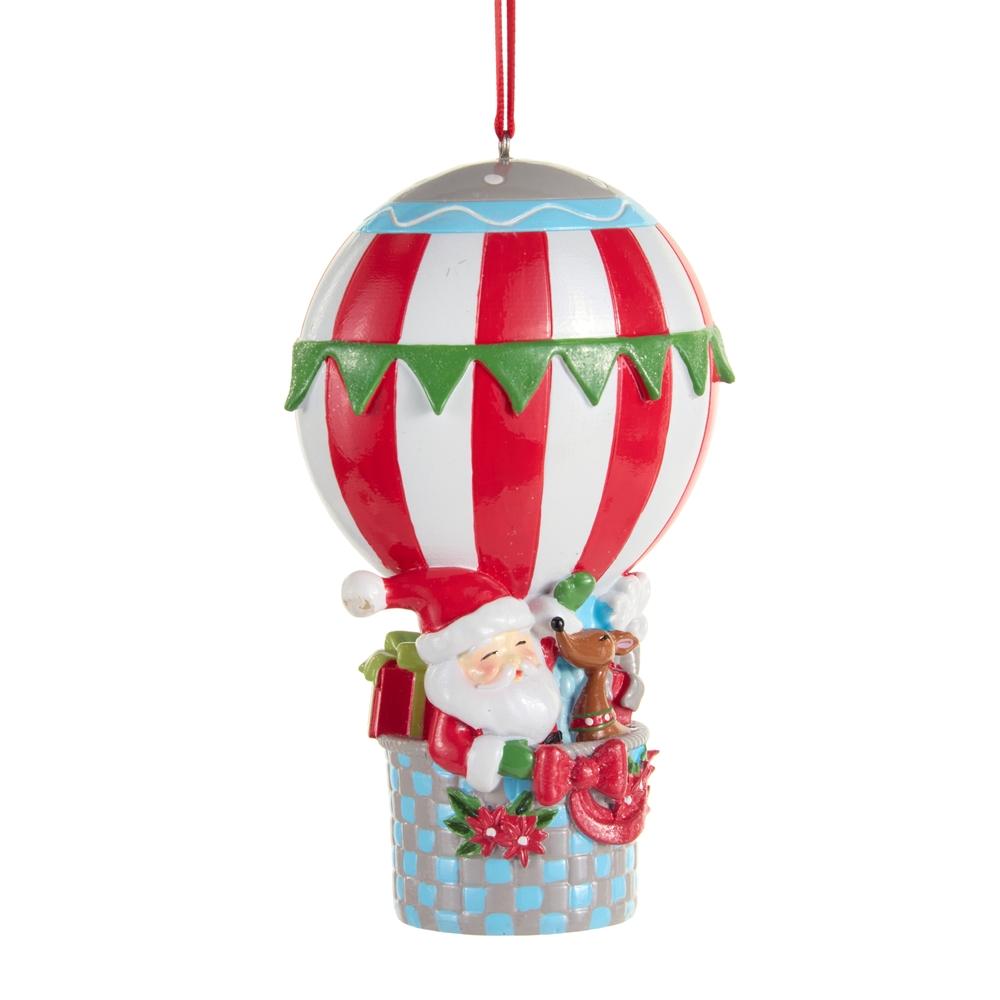 RAZ Imports 5" Santa's Balloon Adventures Ornament