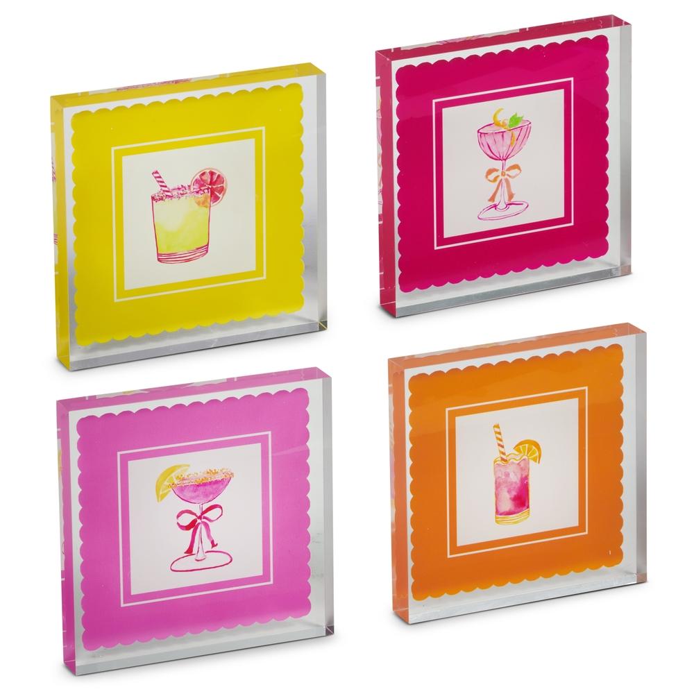 RAZ Imports 5" Summertime Cocktail Block