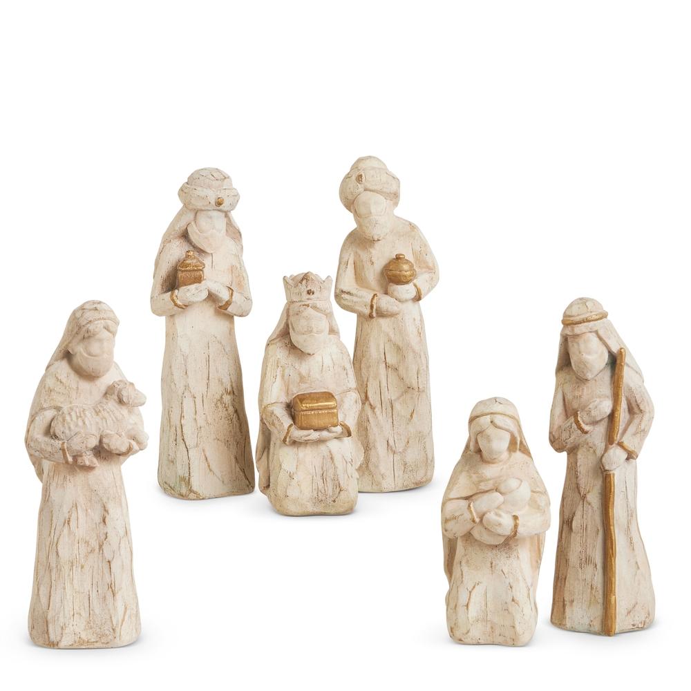 RAZ Imports 5" White Carved Nativity