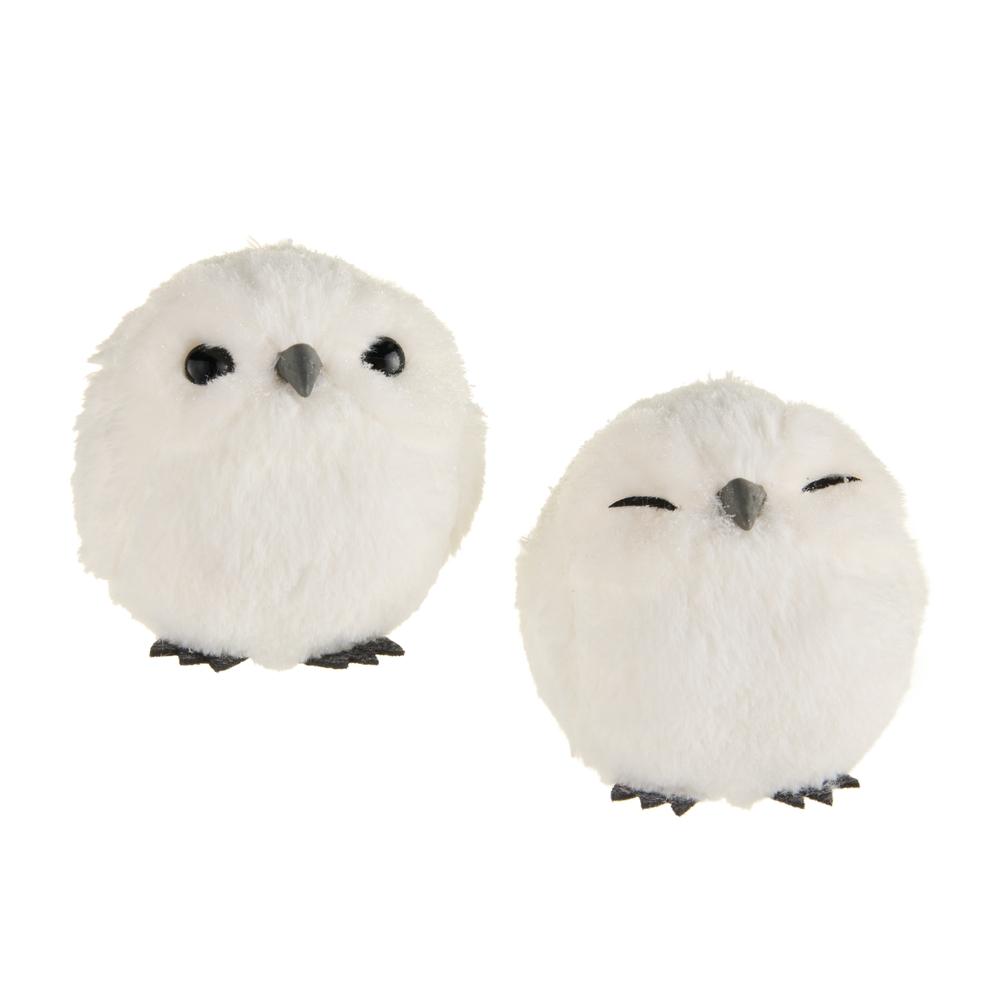 RAZ Imports 5" White Owl Ornament