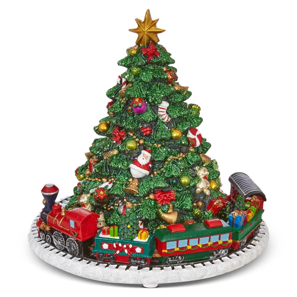 RAZ Imports 6.25" Animated Musical Tree with Train