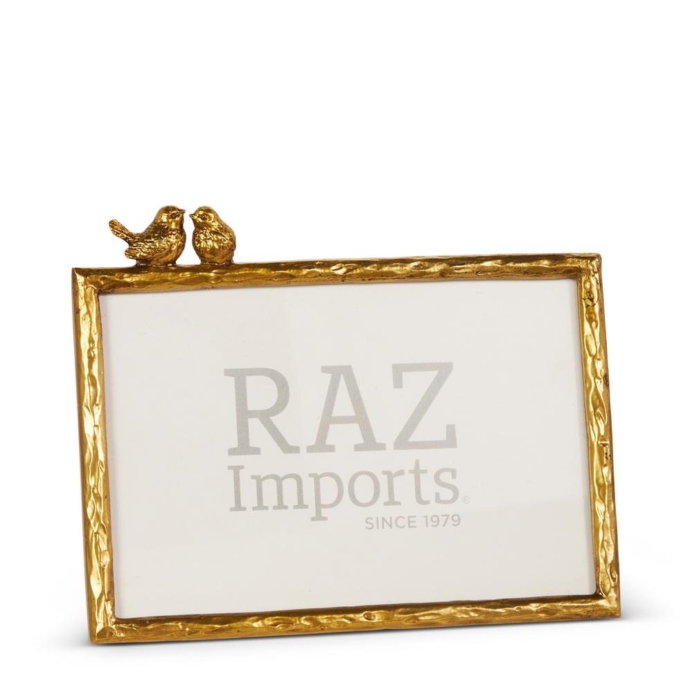RAZ Imports 6.25" Rectangle Gold Bird Picture Frame