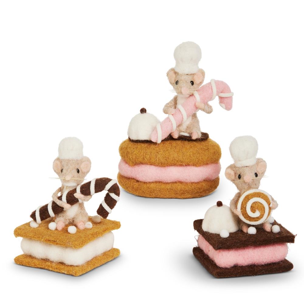 RAZ Imports 6.5" Baker Mouse with Sweets Ornament