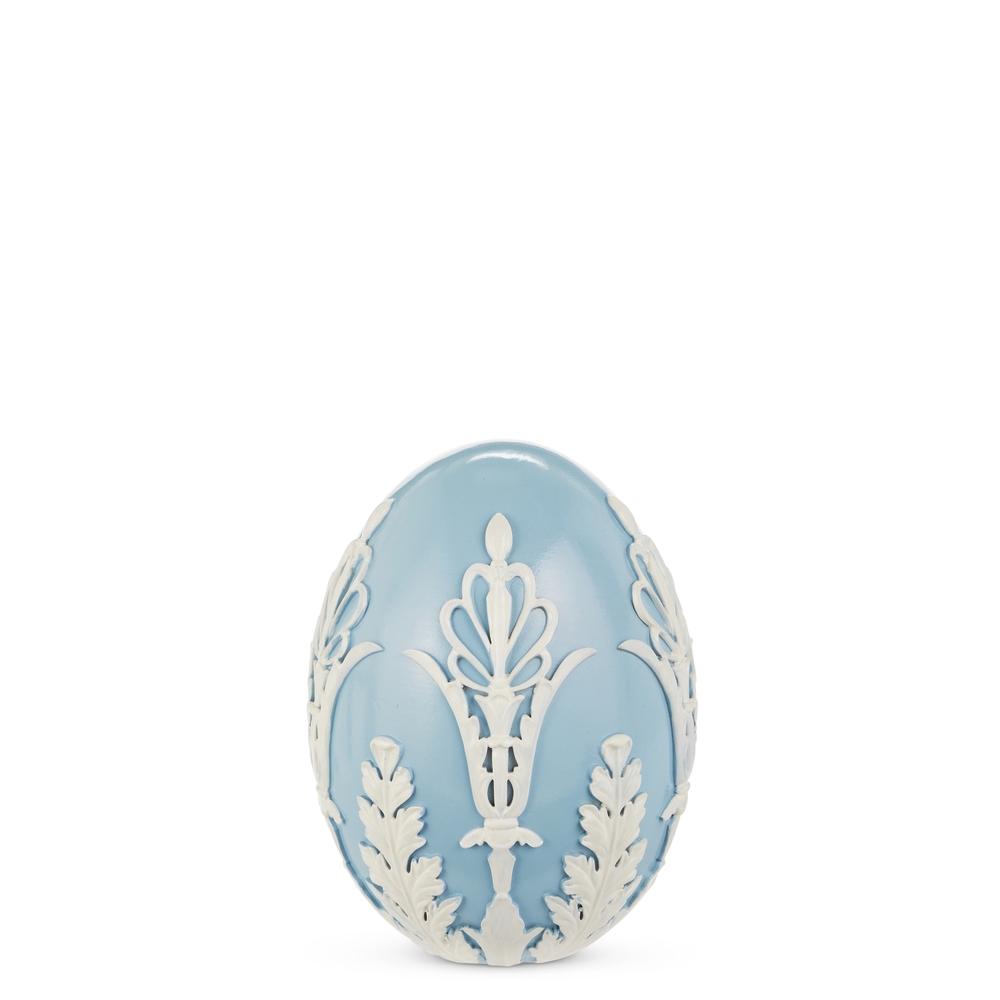 RAZ Imports 6.5" Blue Fretwork Egg