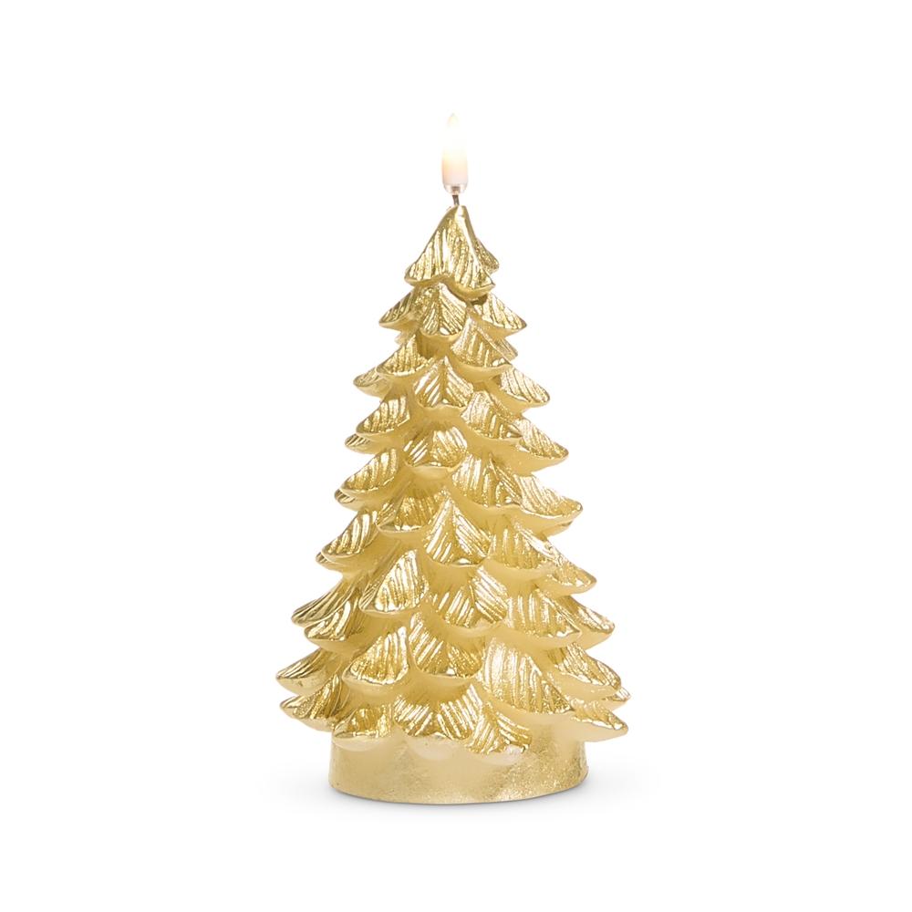 RAZ Imports 6.5" Gold Tree Candle