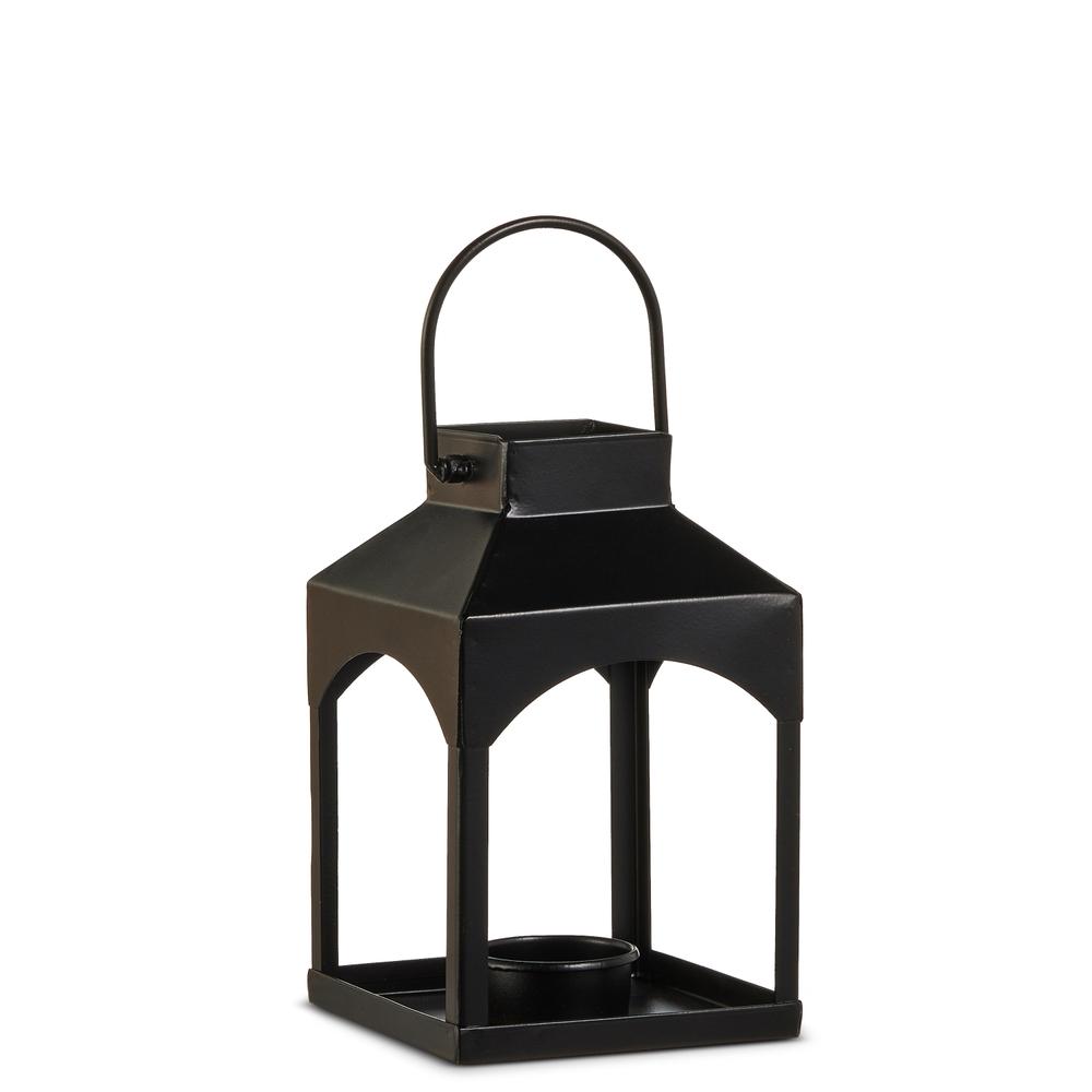 RAZ Imports 6.5" Matte Black Lantern Candle Holder