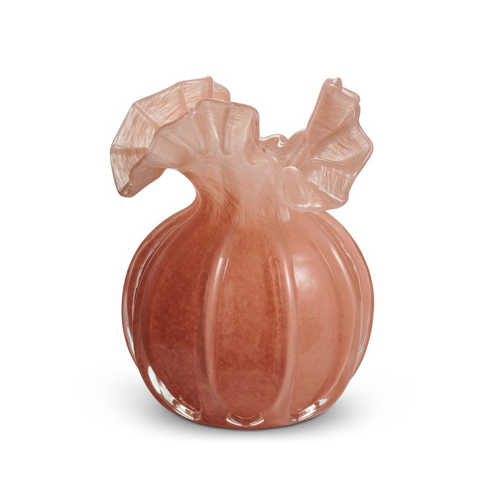 RAZ Imports 6.5" Salmon Ruffle Vase