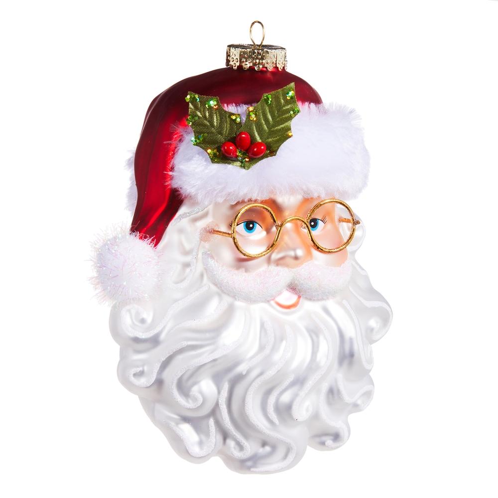 RAZ Imports 6.5" Santa with Glasses Ornament