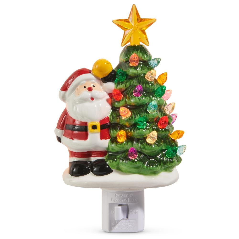 RAZ Imports 6.5" Santa with Tree Night Light