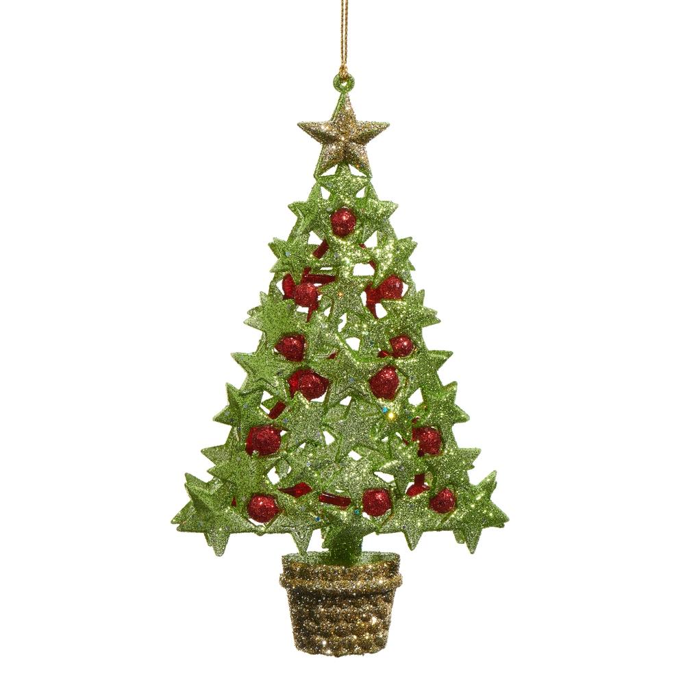 RAZ Imports 6.5" Star and Berry Green Tree Ornament