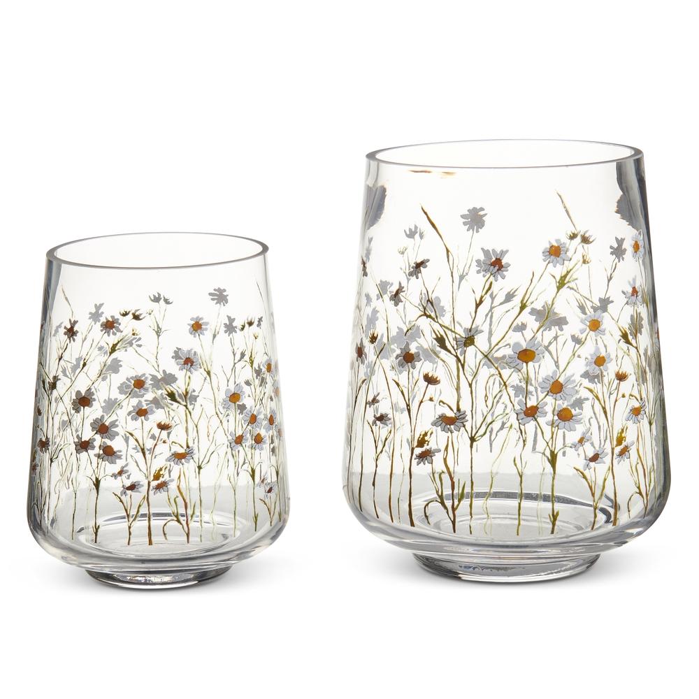 RAZ Imports 6.5" Wild Daisy Pattern Containers