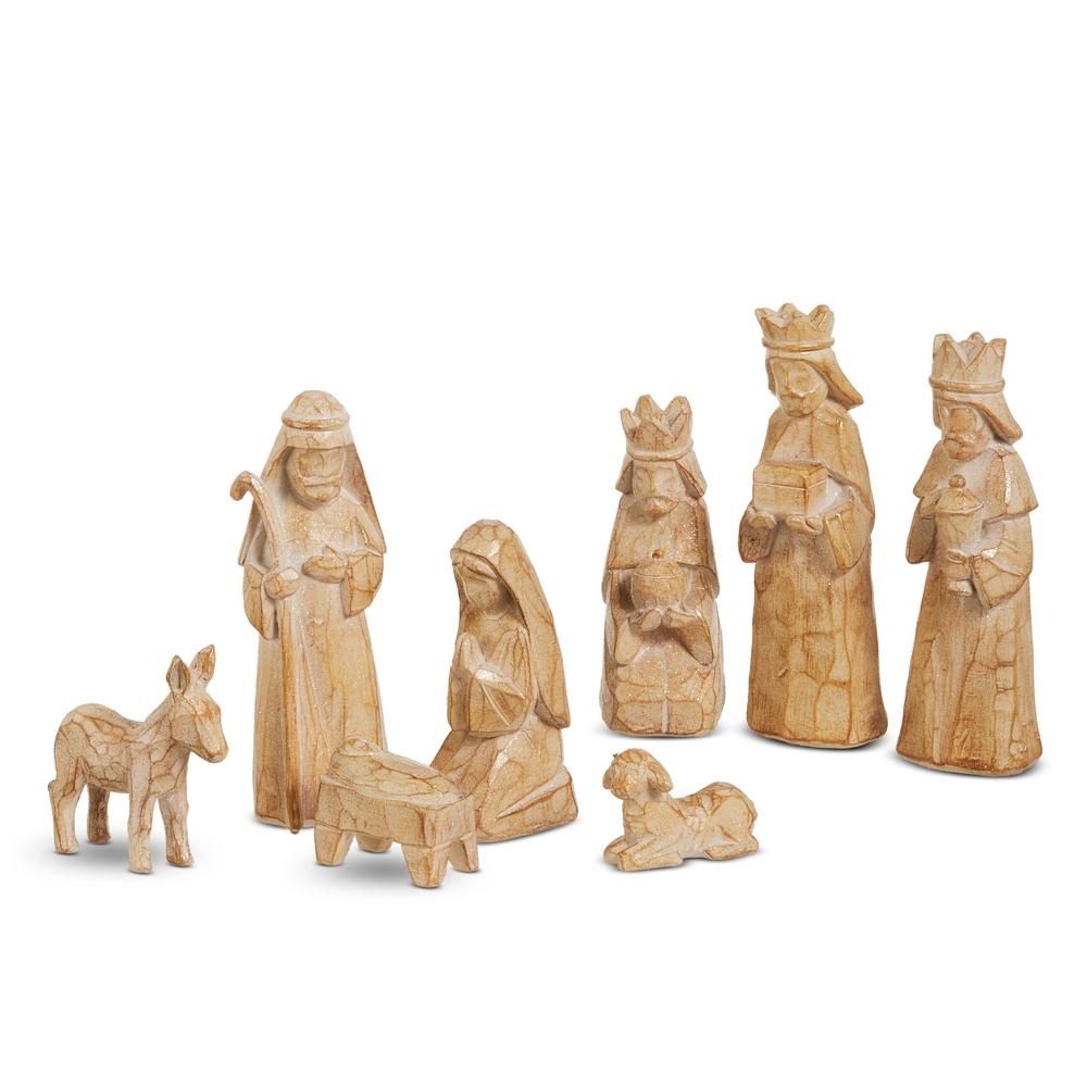 RAZ Imports 6.75" Carved Nativity