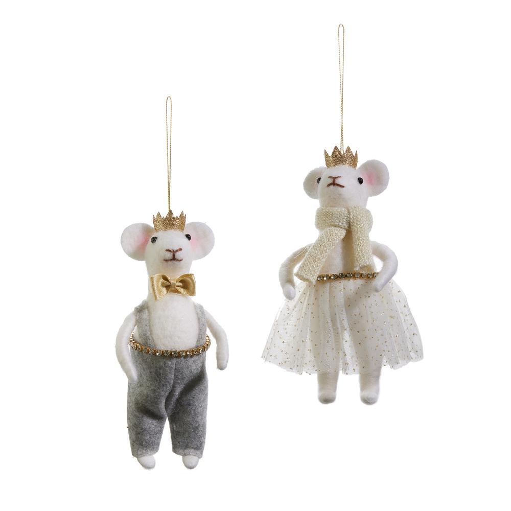 RAZ Imports 6.75" Crowned Mouse Ornament