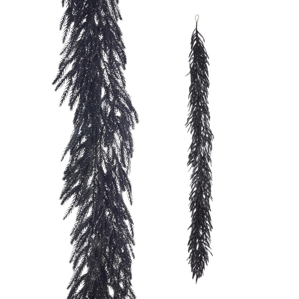 RAZ Imports 6' Black Pine Garland