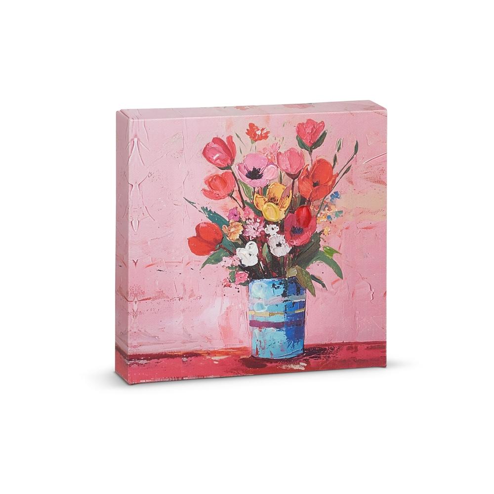 RAZ Imports 6" Blooms in Vase Wall Art