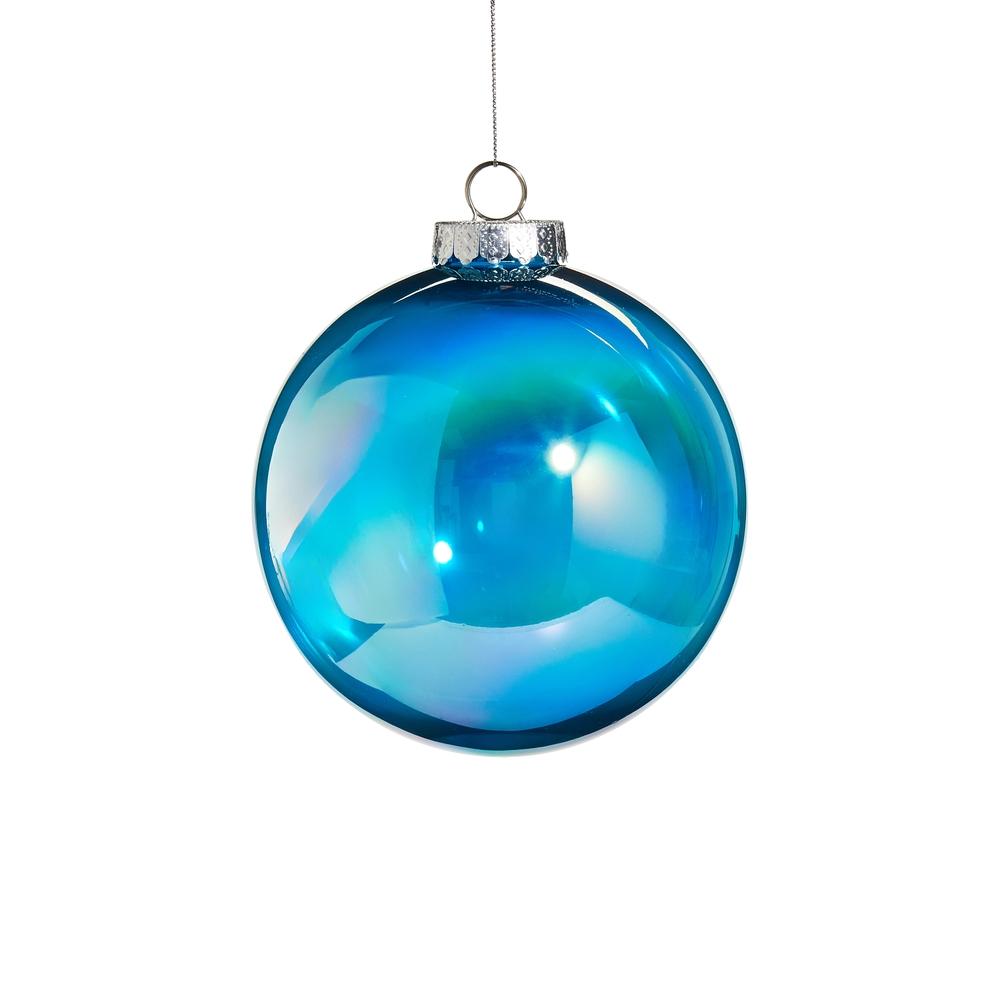 RAZ Imports 6" Bright Blue Seamless Iridescent Ball