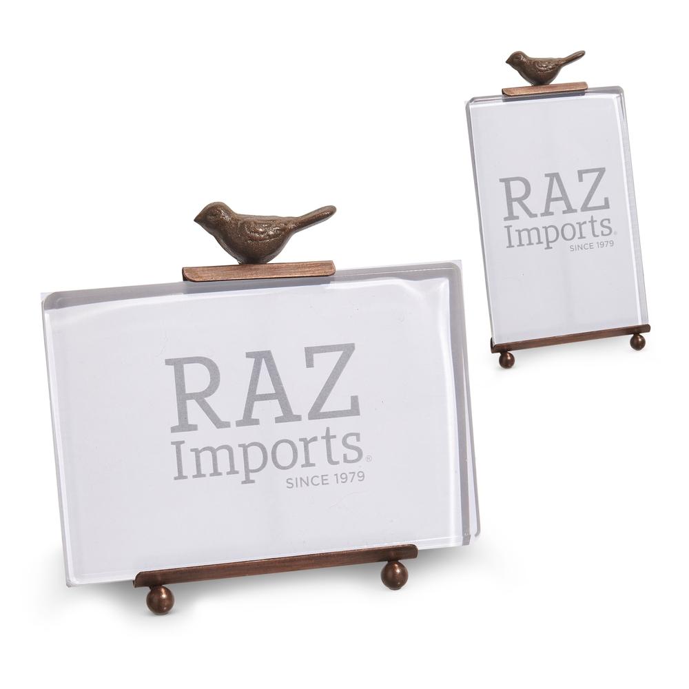 RAZ Imports 6" Bronze Bird Picture Easel