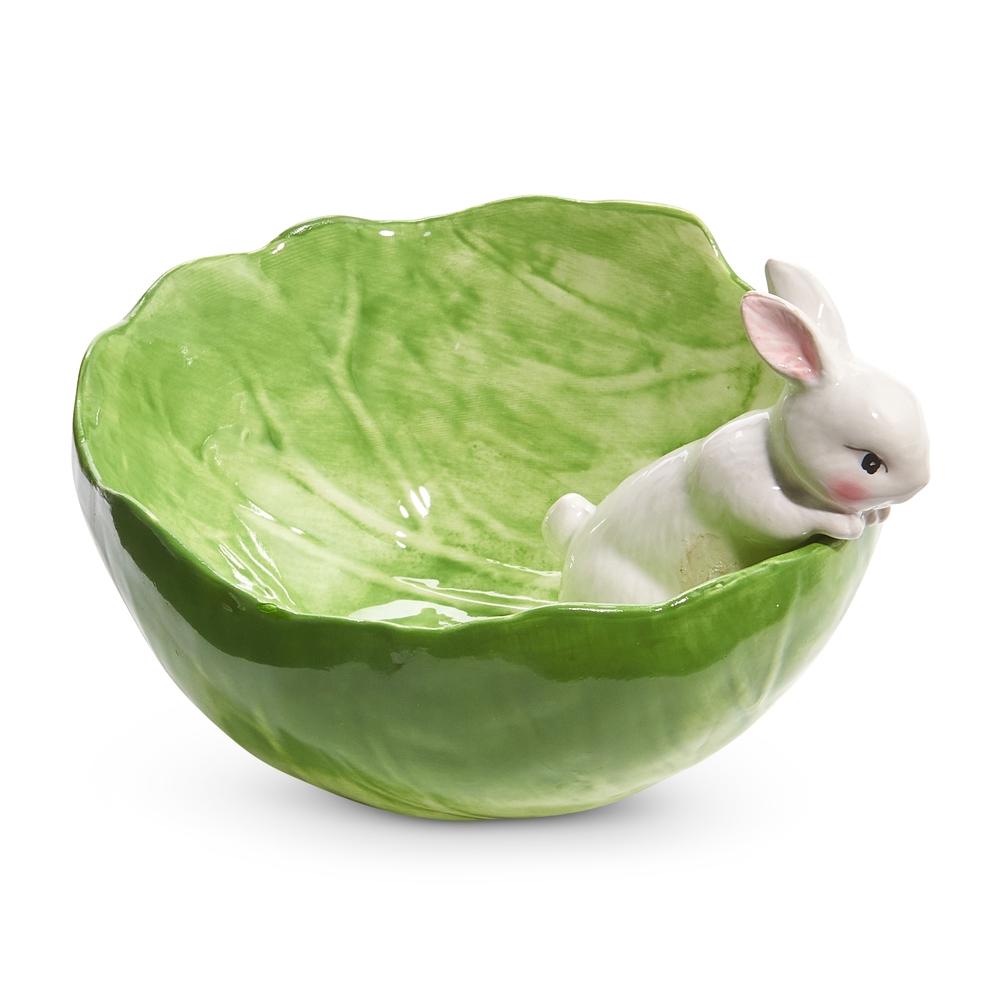 RAZ Imports 6" Cabbage Bunny Bowl