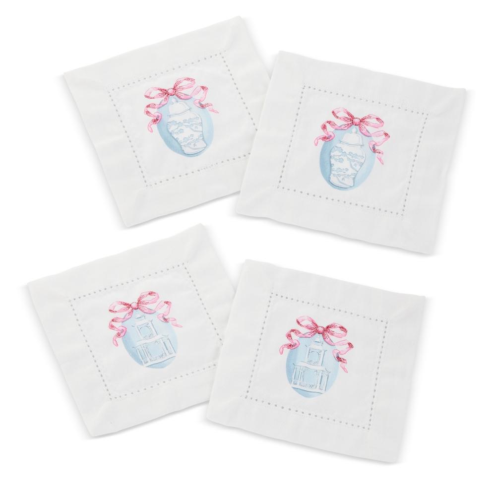 RAZ Imports 6" Cameo Easter Eggs Cocktail Napkins