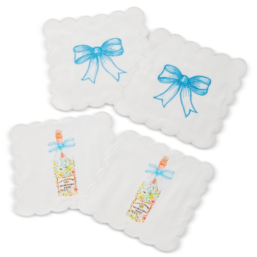 RAZ Imports 6" Champagne Fleur Cocktail Napkins