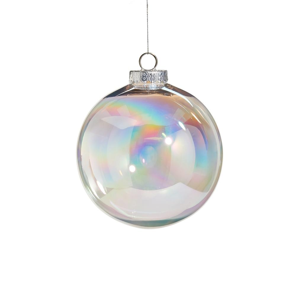 RAZ Imports 6" Clear Seamless Iridescent Ball