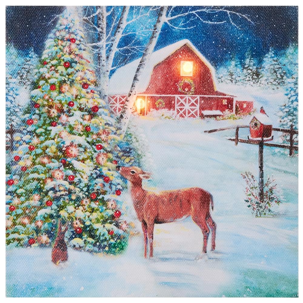 RAZ Imports 6" Country Christmas Mini Lit Print