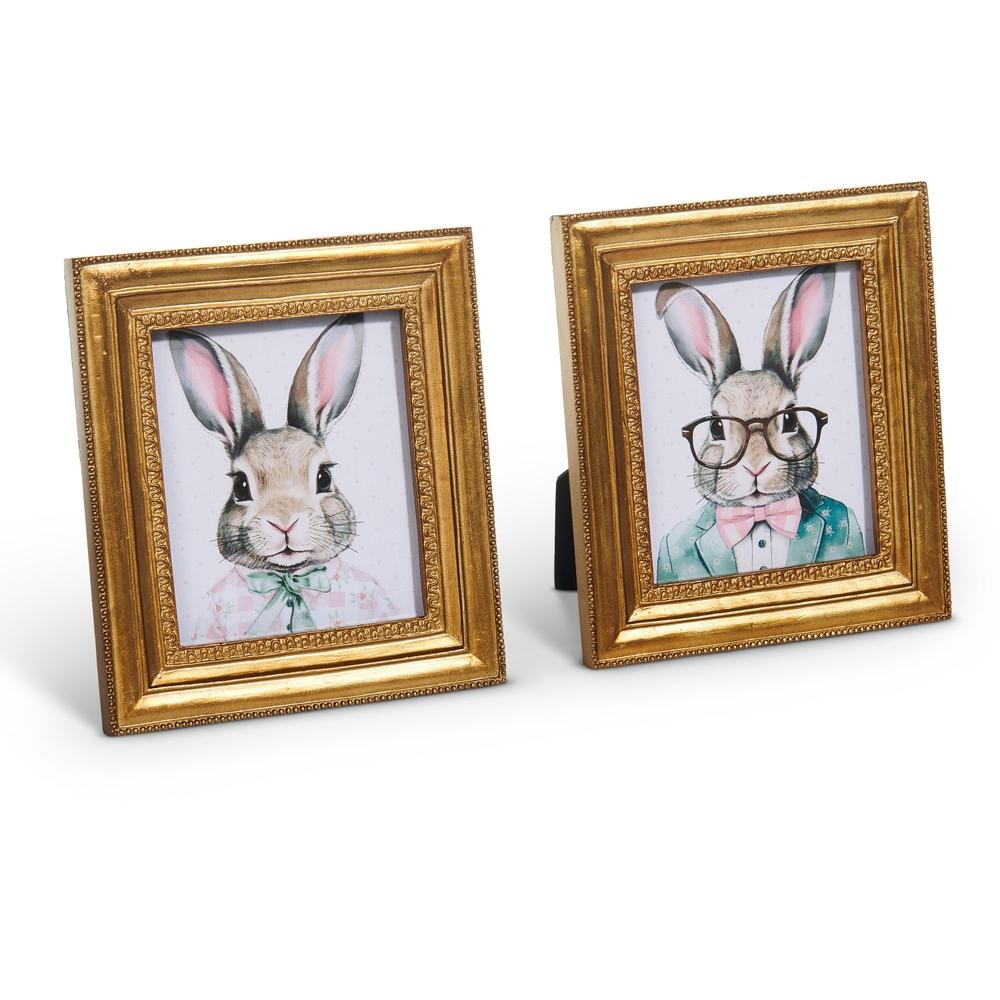 RAZ Imports 6" Dapper Bunnies Framed Art