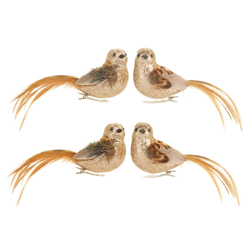 RAZ Imports 6" Gold Bird Clip-on Ornament