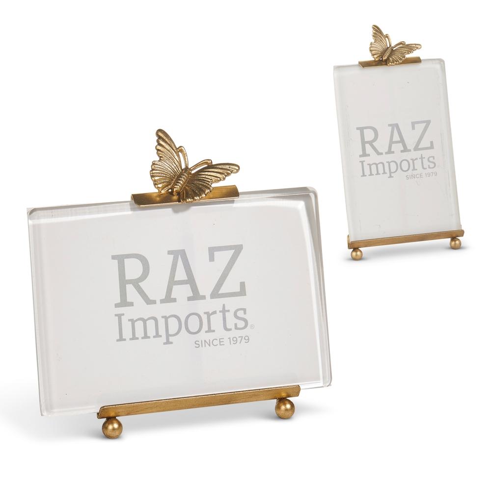 RAZ Imports 6" Gold Butterfly Picture Easel