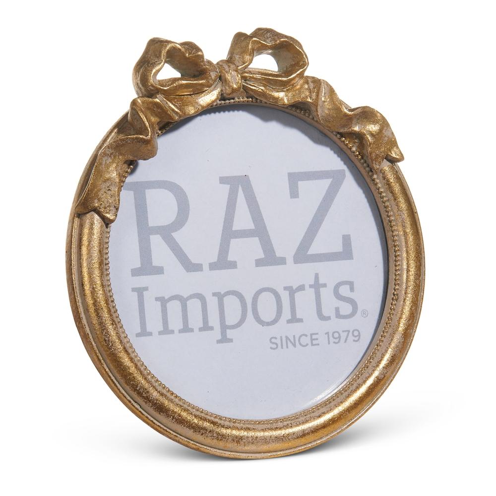 RAZ Imports 6" Gold Frame with Bow