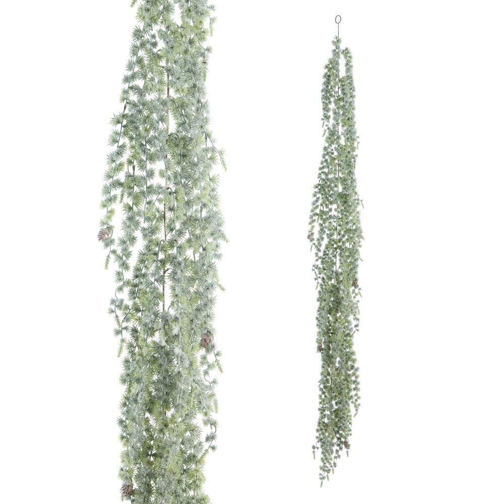 RAZ Imports 6' Iced Hanging Greenery Garland