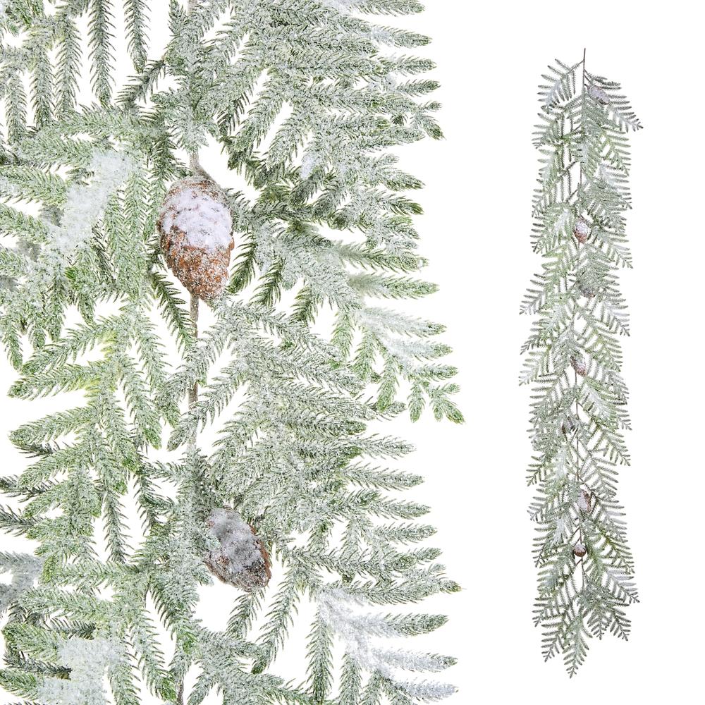 RAZ Imports 6' Iced Norfolk Pine Garland