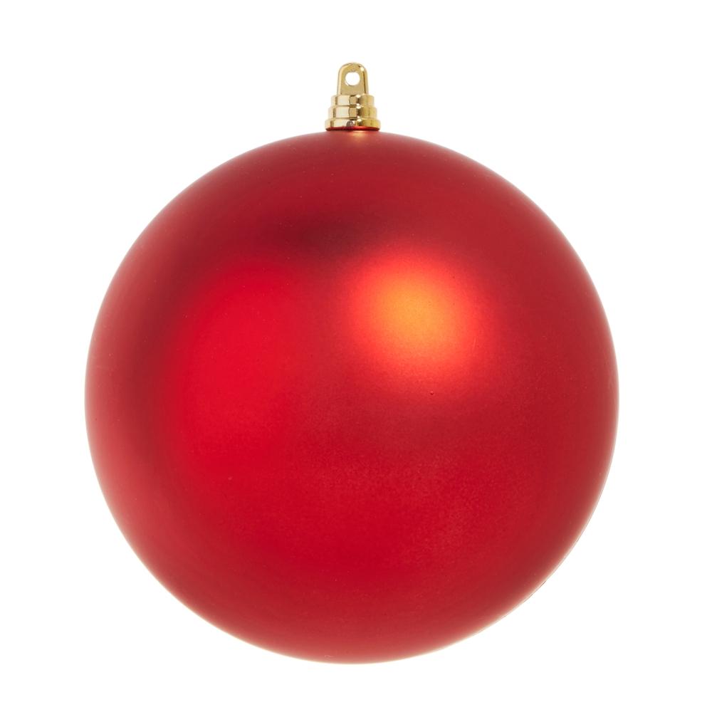RAZ Imports 6" Matte Red Ball Ornament