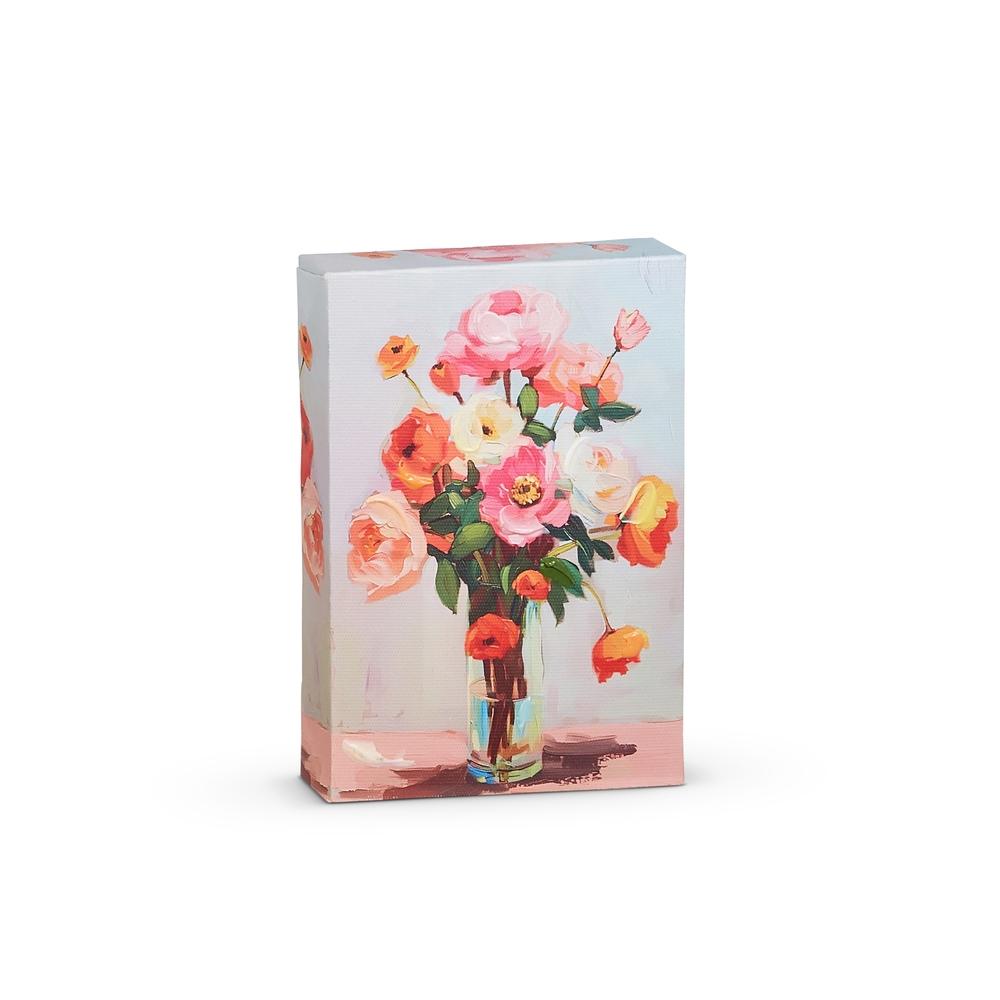 RAZ Imports 6" Orange Floral Wall Art