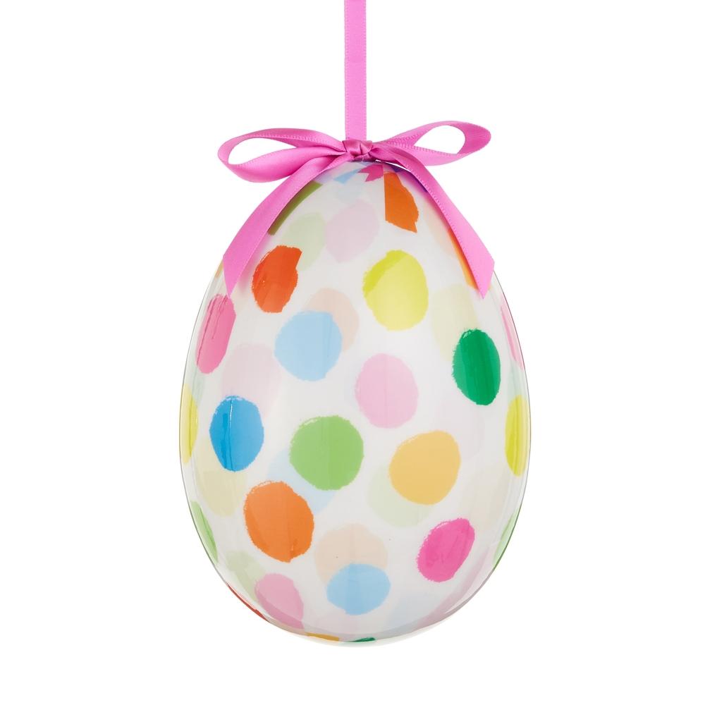 RAZ Imports 6" Polka Dot Confetti Egg Ornament