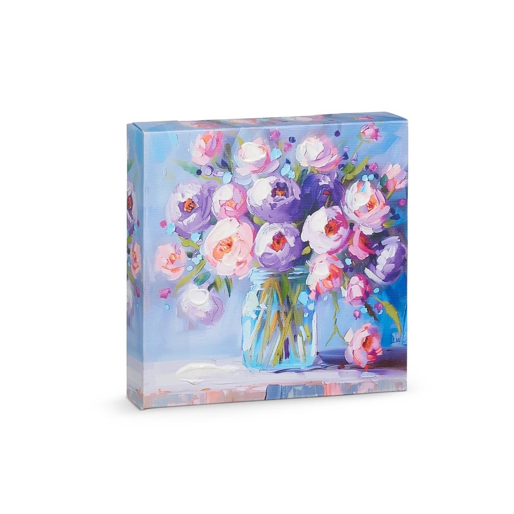 RAZ Imports 6" Purple Floral Wall Art