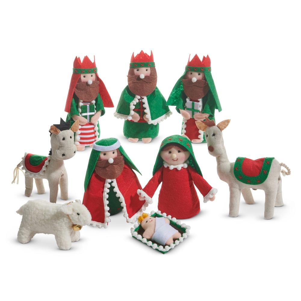 RAZ Imports 6" Red and Green Nativity