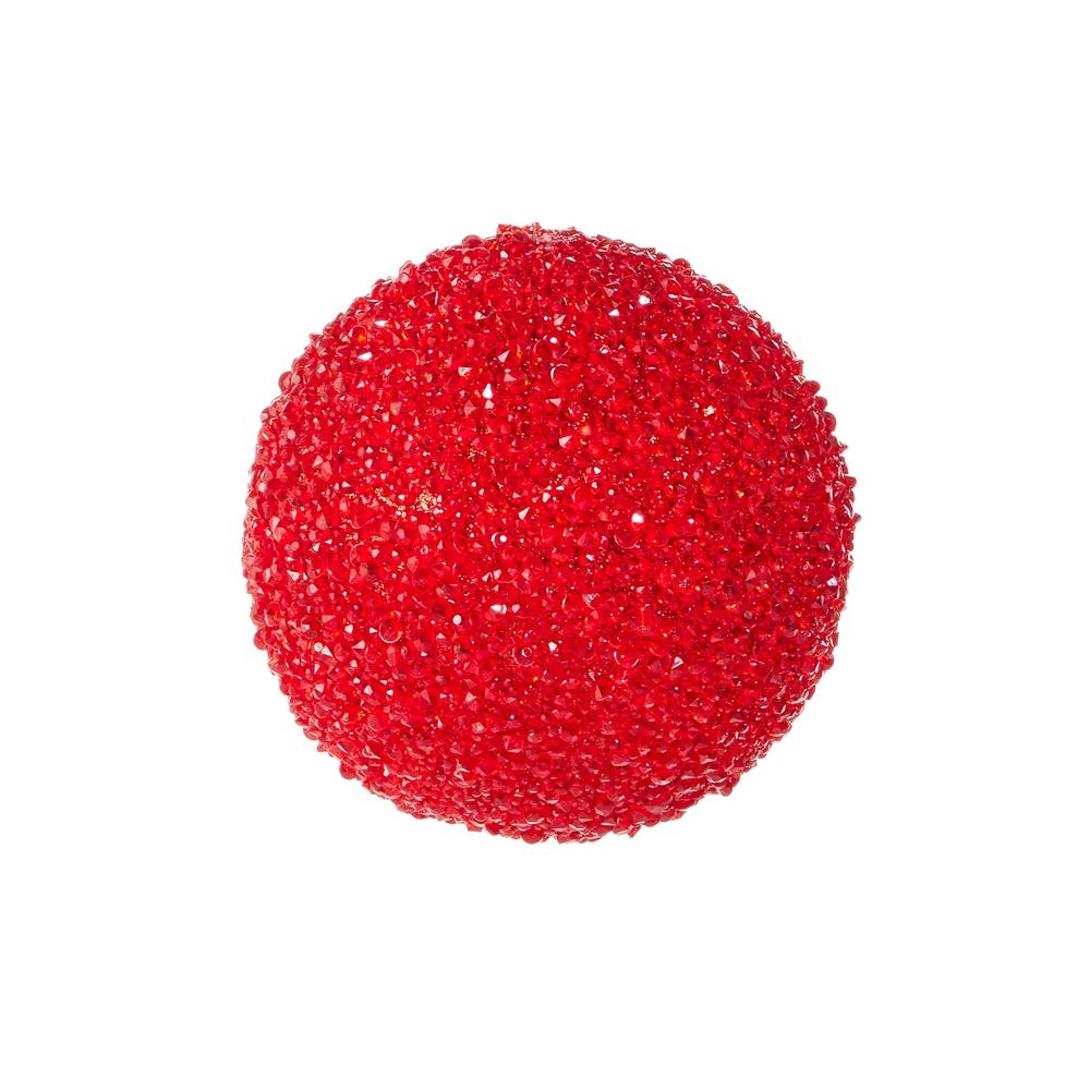 RAZ Imports 6" Red Glitter Ball Ornament
