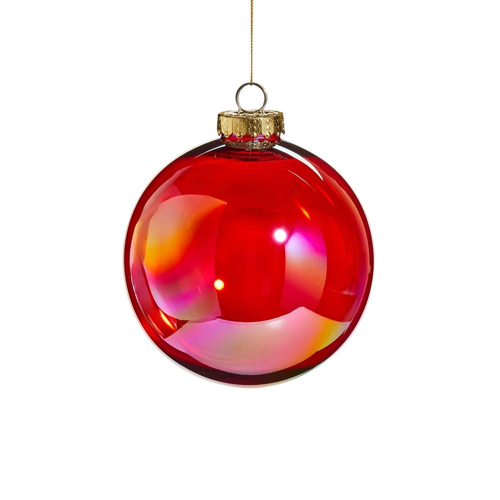 RAZ Imports 6" Red Seamless Iridescent Ball